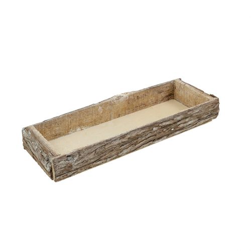 Floristik24 Plateau en bois avec plateau décoratif en écorce d&#39;arbre naturel 40×15×5cm 3pcs