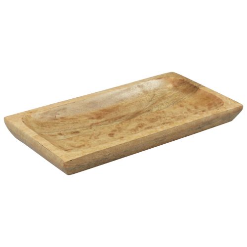 Floristik24 Plateau en bois rectangulaire en manguier naturel 25x13x2,5cm