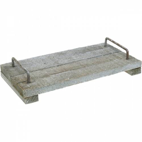 Plateau en bois, shabby chic, plateau déco avec pieds, décoration de table 30cm
