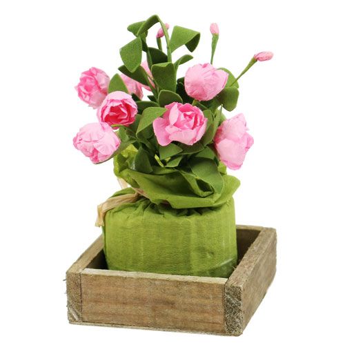 Article Plateau carré en bois aspect vintage 14×14×3cm 5pcs