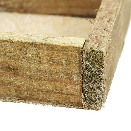Floristik24 Plateau carré en bois aspect vintage 14×14×3cm 5pcs