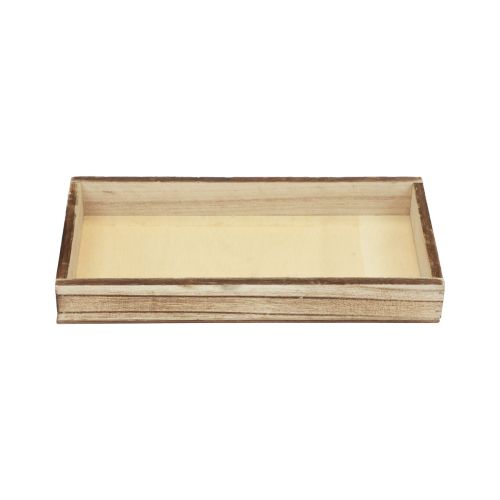 Floristik24 Plateau en bois flammé plateau décoratif décoration de table rustique 20×10×3cm