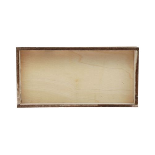 Article Plateau en bois flammé plateau décoratif décoration de table rustique 24×12×3cm