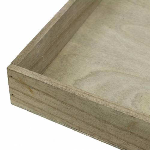 Floristik24 Plateau en bois nature lot de 2 carrés 40x40/30x30cm