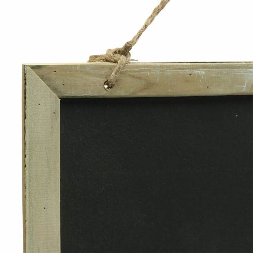 Article Planche en ardoise avec bord en bois à suspendre naturel 30x15cm 5 pcs