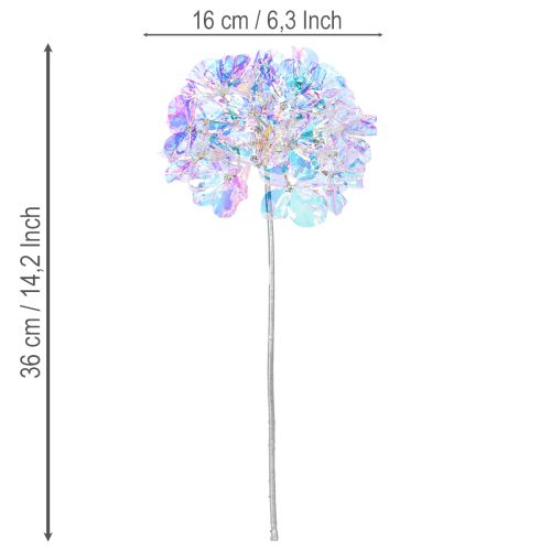 Branche de Fleurs Artificielles Hortensia en Couleurs Irisées 36 cm Lot de 2 | Floristik24.fr