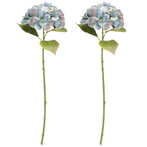 Article Hortensia Fleur Artificielle Bleu Violet Ø18cm L69cm 2pcs