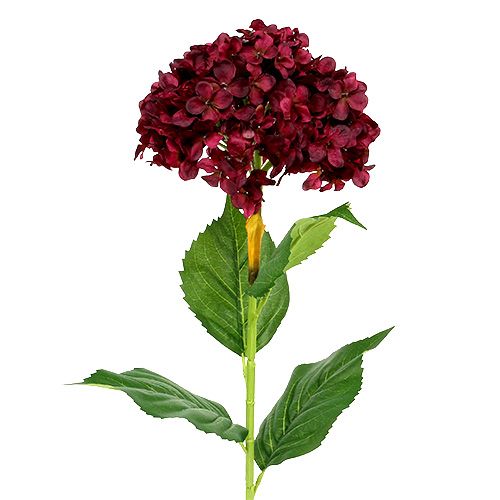 Article Hortensia artificiel rouge foncé 80cm 1pc