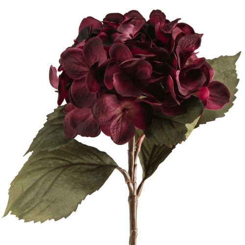 Hortensia artificiel Bordeaux 52cm