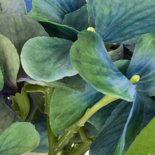 Fleur artificielle Hortensia bleu et vert sur tige décorative 53 cm | Floristik24.fr
