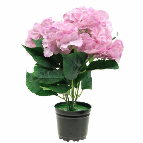 Floristik24 Hortensia en pot rose artificiel 35cm