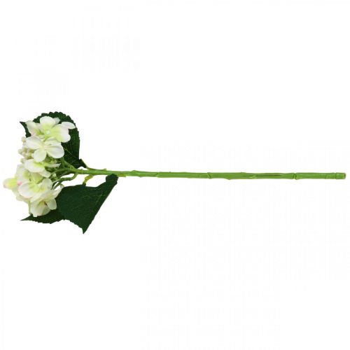 Floristik24 Hortensia, fleur en soie, fleur artificielle pour déco de table blanc, vert L44cm