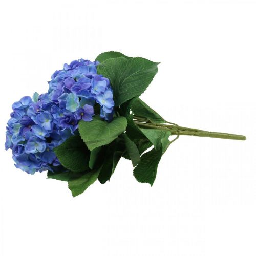 Floristik24 Hortensia Fleur Artificielle Bouquet de Fleurs en Soie Bleue 42cm
