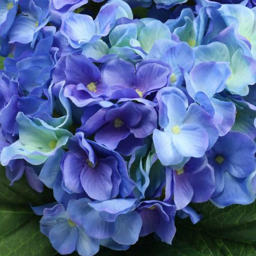 Floristik24 Hortensia Fleur Artificielle Bouquet de Fleurs en Soie Bleue 42cm