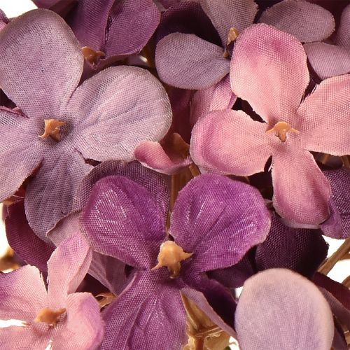 Article Hortensias artificiels violets, fleurs artificielles, 34 cm, 2 pièces