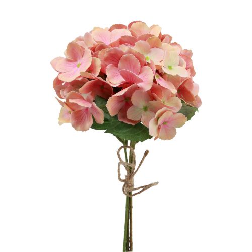 Floristik24 Hortensia fleur de jardin artificielle rose saumon 35cm