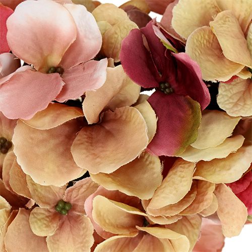 Floristik24 Chapelet d’hortensia Ø35cm Rose, rouge foncé