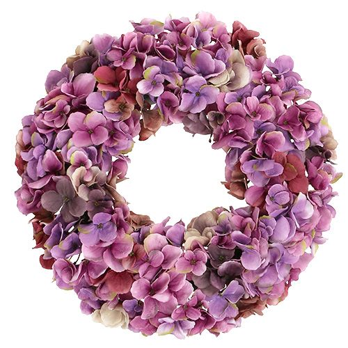 Floristik24 Chapelet d’hortensia Ø35cm Violet, mauve