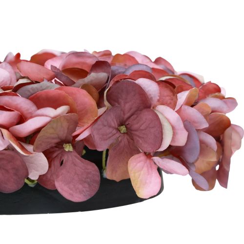 Article Fleurs artificielles décoration couronne d&#39;hortensias artificielle vieux rose Ø26cm