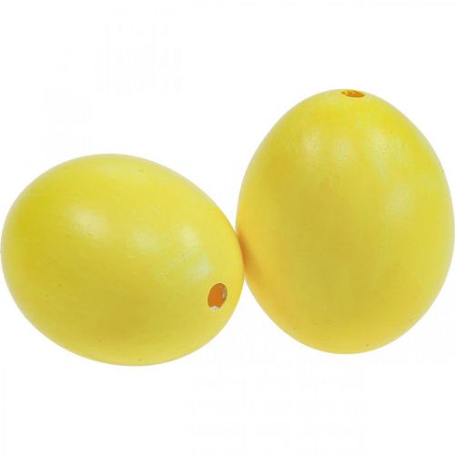 Oeufs de Pâques oeufs soufflés jaunes oeuf de poule 5,5 cm 10 pcs