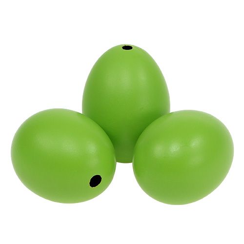 Floristik24 Oeufs de Poule 5.5cm - 7cm Vert 10pcs