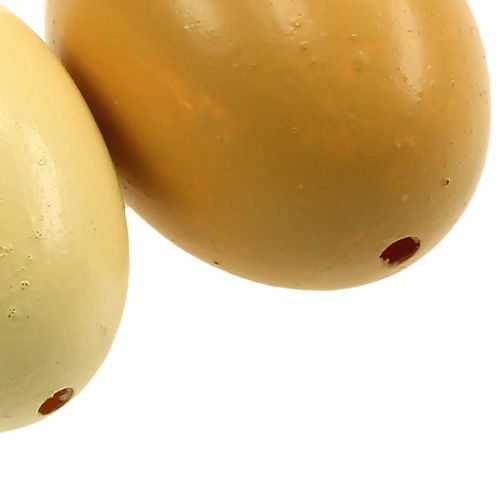 Floristik24 Oeufs de poule 6cm mix jaune 10pcs