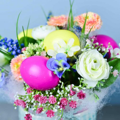 Article Oeufs de Pâques oeufs de poule roses vidés colorés Ø4cm 10 pcs
