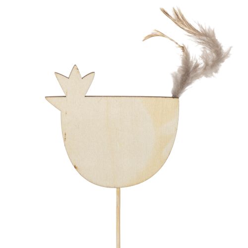 Article Piquets en forme de poule, motif Pâques, pour une décoration printanière joyeuse, 7 cm, lot de 12