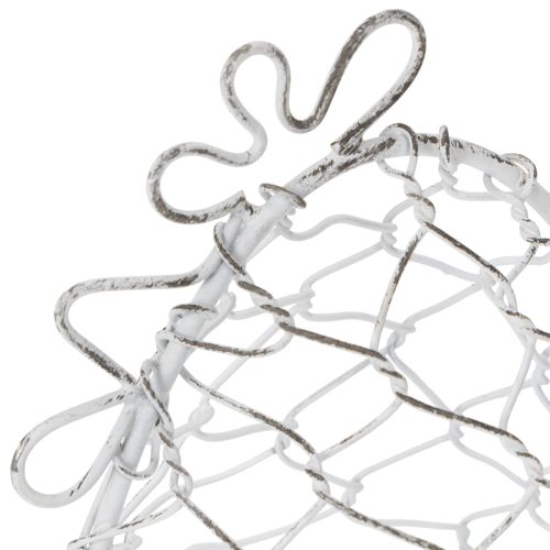 Article Panier en fil de fer en forme de poule pour les œufs de Pâques. Un ajout charmant à votre décoration de Pâques. 14 cm