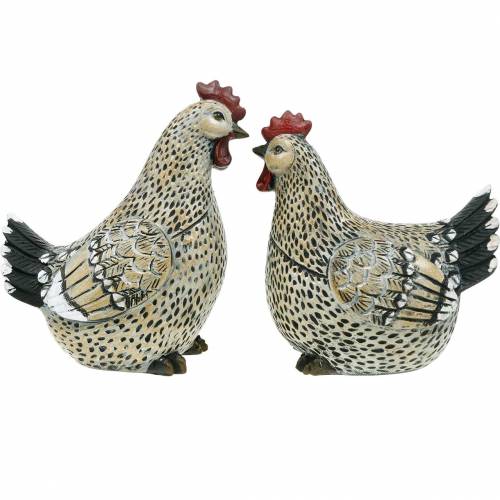Floristik24 Figurines décoratives Pâques, poulets 2 pcs
