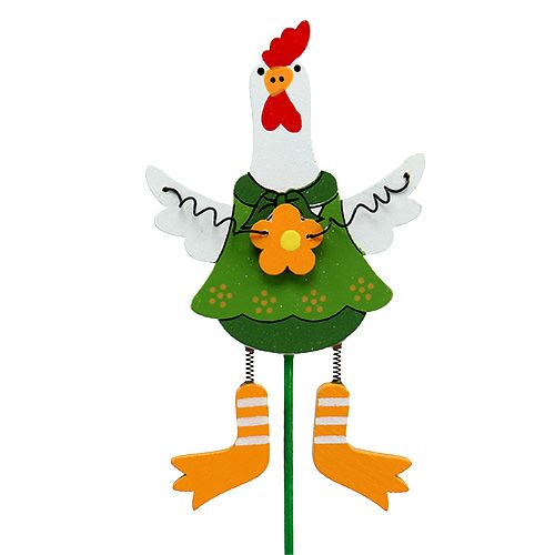 Floristik24 Poulet avec une sorte de fleur. sur tige 15pcs