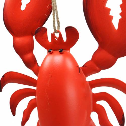 Floristik24 Cintre déco homard métal rouge 11,5x21,5cm 3pcs