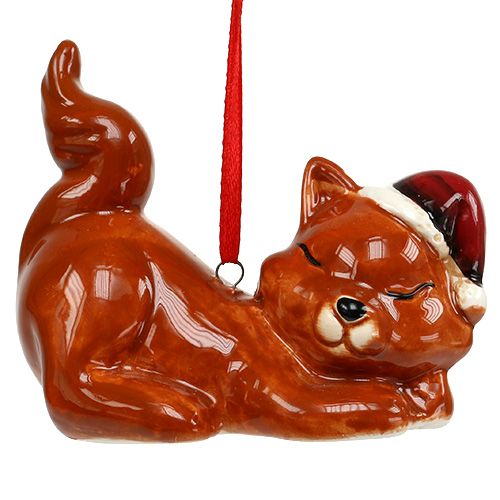 Floristik24 Suspensions de Noël Chien et chat avec chapeau 2pcs
