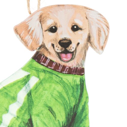 Décoration de Noël en métal - 2 chiens avec bonnet et écharpe - 12 cm | Floristik24.fr