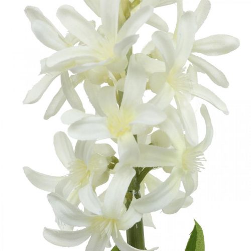 Jacinthe artificielle avec bulbe fleur artificielle blanche à coller 29cm
