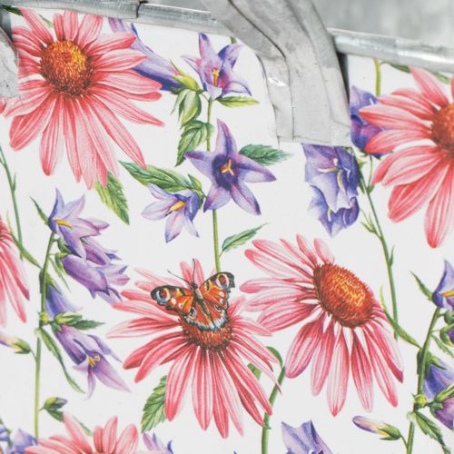 Article Jardinière de printemps en métal, décoration 20×12,5×10 cm