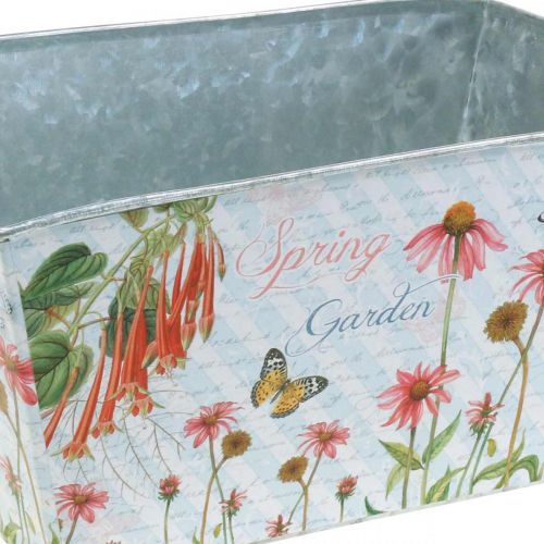 Floristik24 Jardinière jardinière en métal décoration de printemps 20 × 12 × 10cm