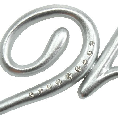 Floristik24 Numéro argenté à piquer "25" 15,5 cm