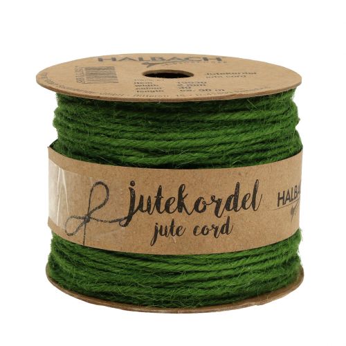 Floristik24 Cordon De Jute Vert Ø2mm 100g