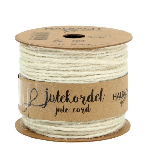 Article Cordon de jute blanc Cordon pour travaux manuels Ø2mm 50m