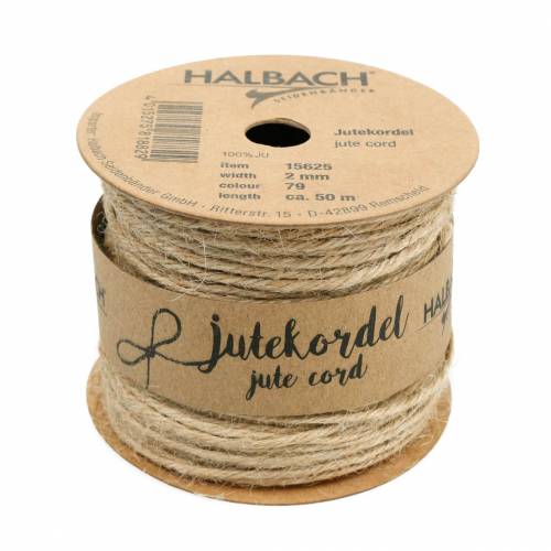 Floristik24 Cordon de jute naturel Ø2mm 50m