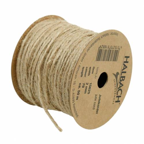 Floristik24 Cordon de jute naturel Ø2mm 50m