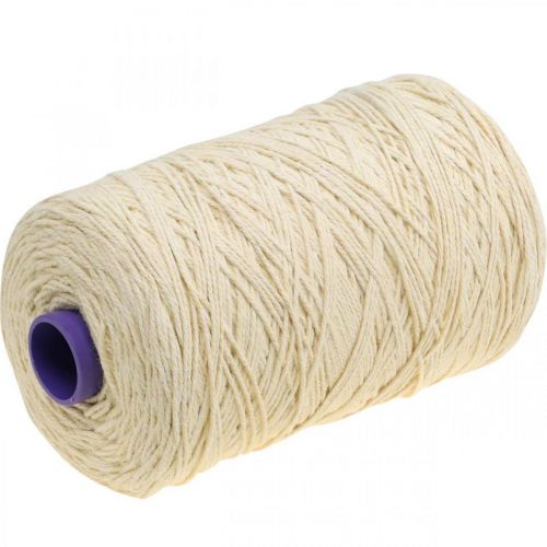 Floristik24 Corde de jute Ficelle de jute Corde de jute Blanchi environ 1,5 kg