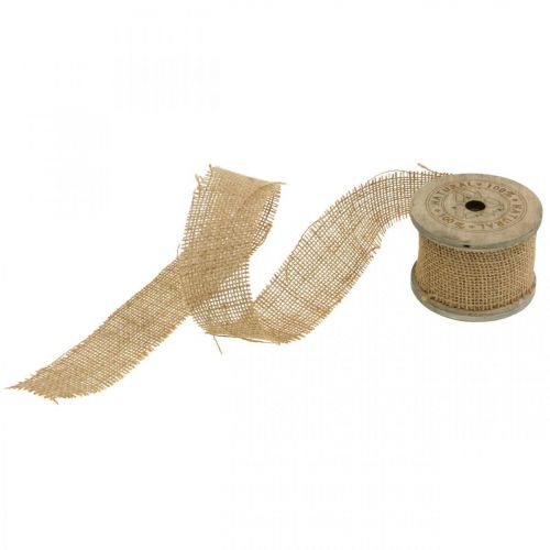 Floristik24 Ruban décoratif rustique, ruban de jute naturel, ruban cadeau couleurs naturelles B45mm L3m