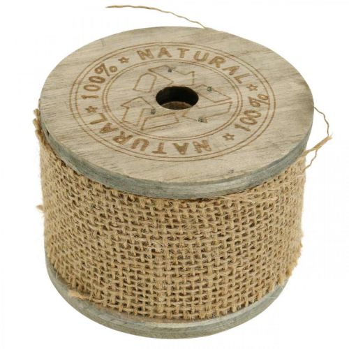 Floristik24 Ruban décoratif rustique, ruban de jute naturel, ruban cadeau couleurs naturelles B45mm L3m