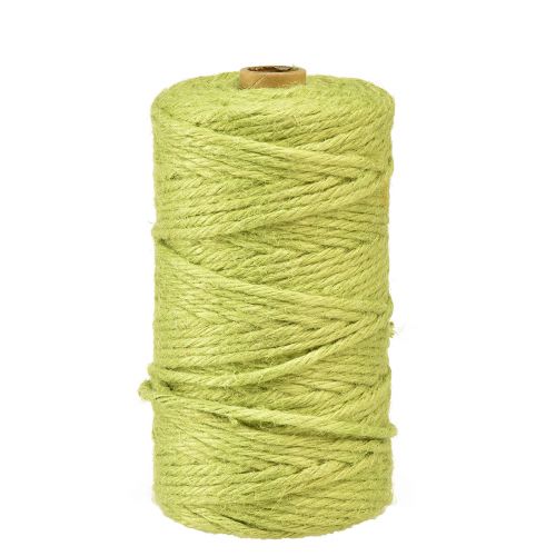 Floristik24 Ruban de jute ruban de cordon de jute ruban décoratif jute vert Ø4mm 100m