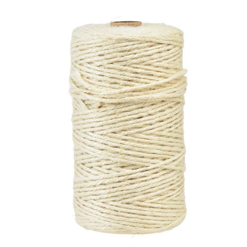 Ruban de jute cordon de jute ruban décoratif jute crème Ø3mm 200m