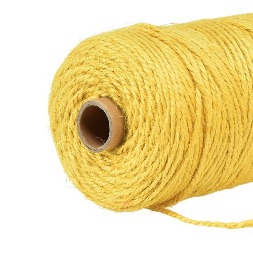 Article Ruban de jute cordon de jute ruban décoratif jute jaune Ø3mm 200m