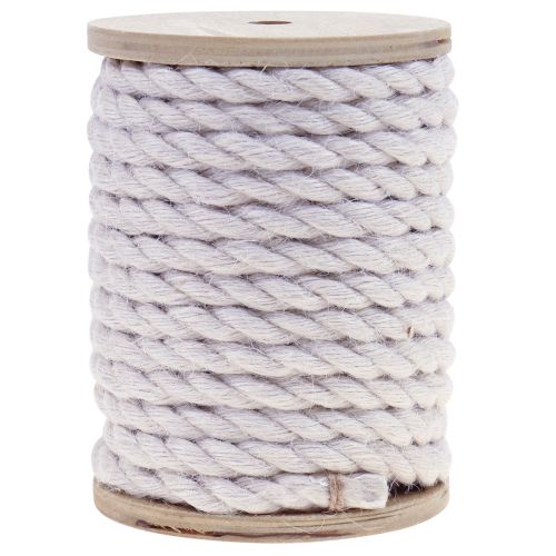 Floristik24 Ruban de jute cordon de jute cordon décoration jute blanc crème Ø7mm 5m