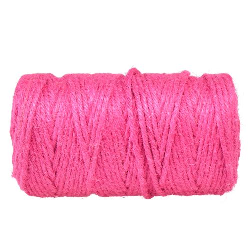 Article Cordon de ruban de jute ruban décoratif jute fuchsia Ø4mm 100m